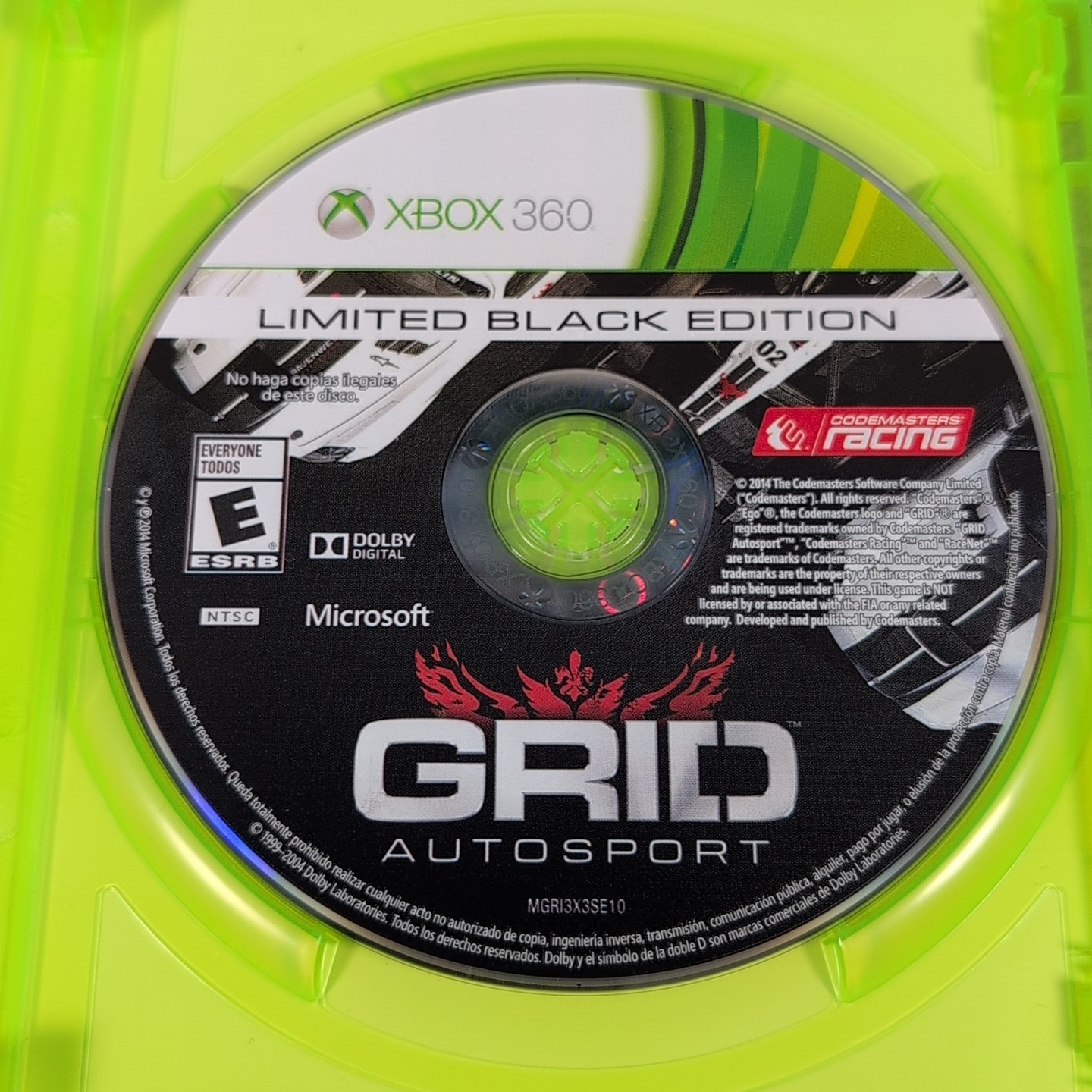 Grid Autosport: Limited Black Edition (Microsoft Xbox 360, 2014) – CIB W/ Manual