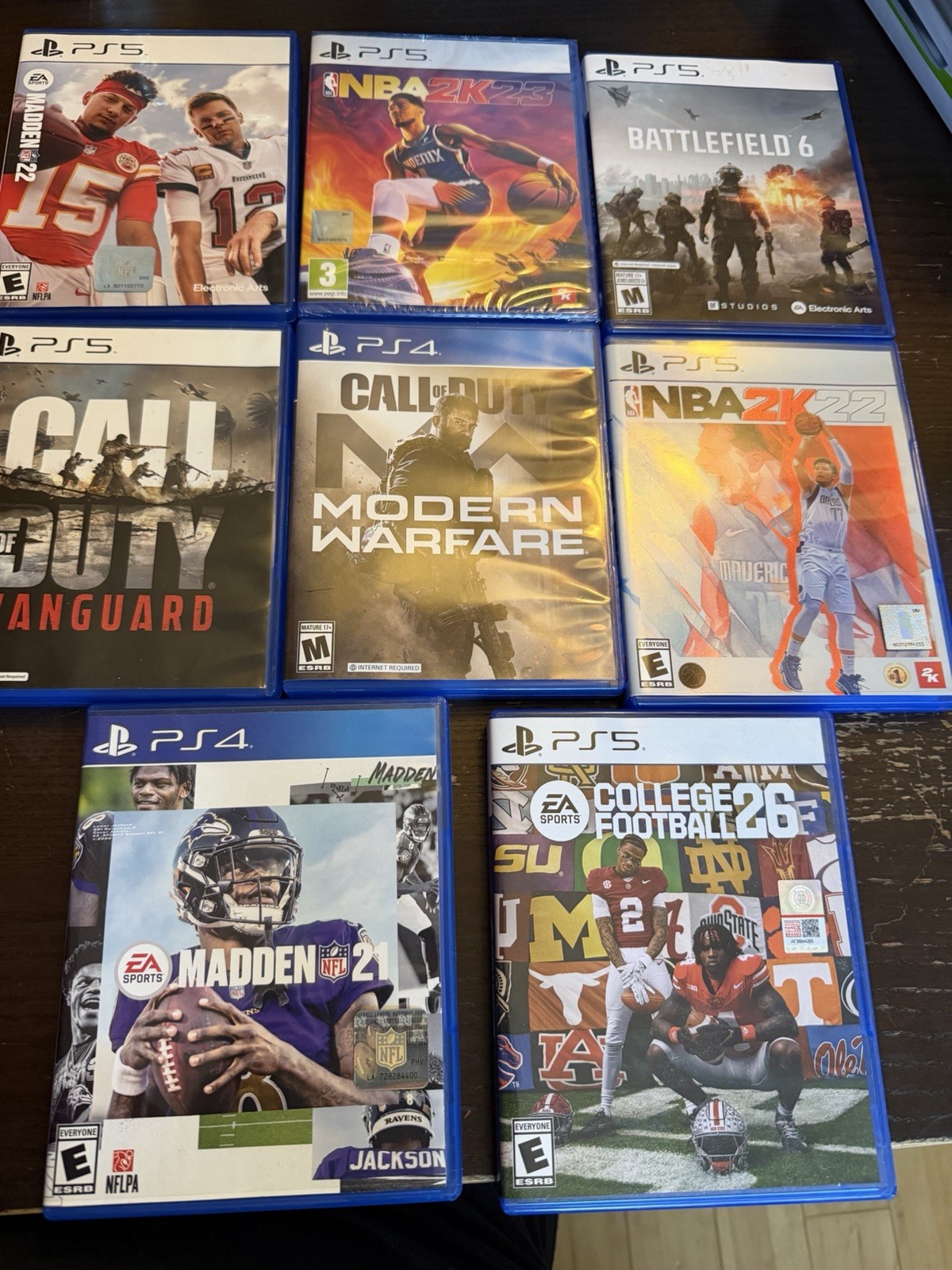 PS5 & PS4 Video Game Lot: battlefield 6, college football 26 COD Mw and more