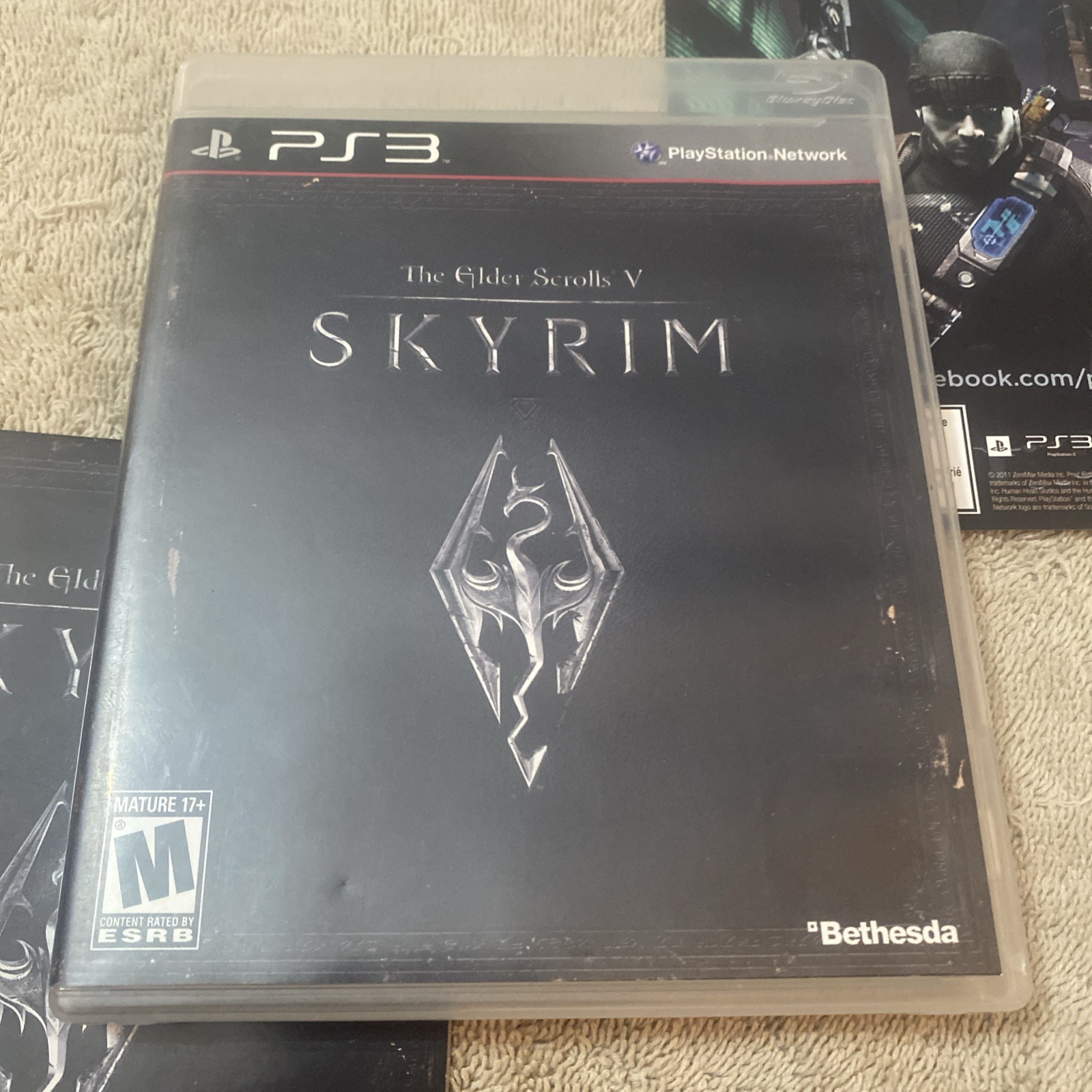 The Elder Scrolls 5 V: Skyrim for PlayStation 3 PS3 With Manual Tested Action M