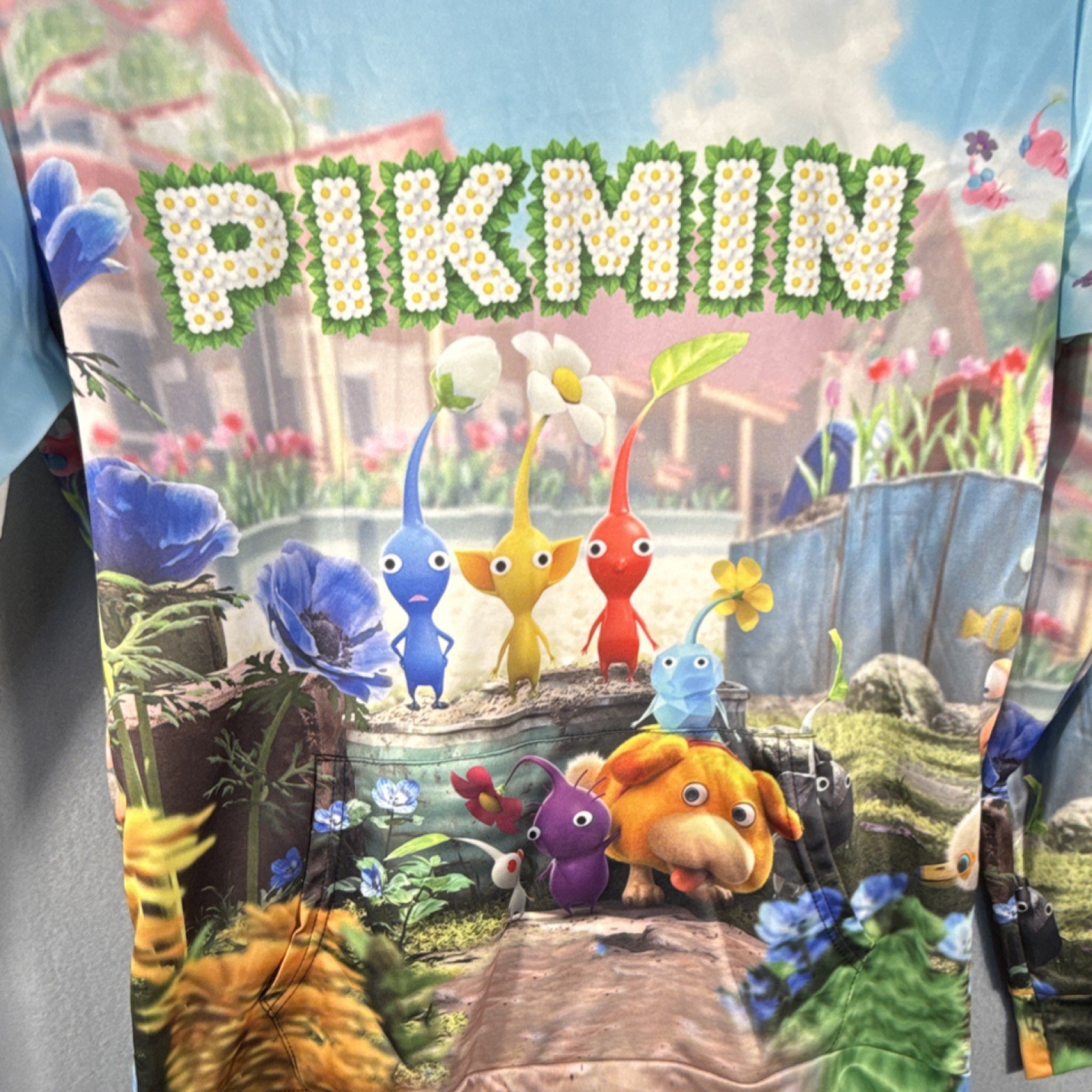 Pikmin Hoodie XL Hooded Sweatshirt Blue Yellow Red Purple Rock Pikmin
