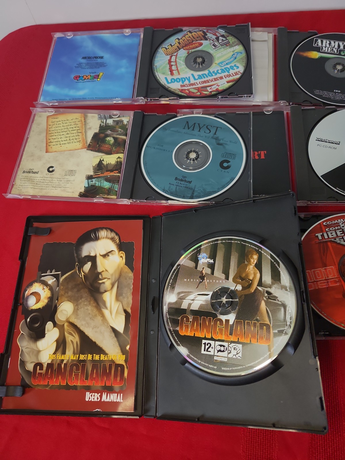 Vintage PC Game Lot of 7 Retro 90s 2000s Big Box Jewel Case Command Conquer Myst