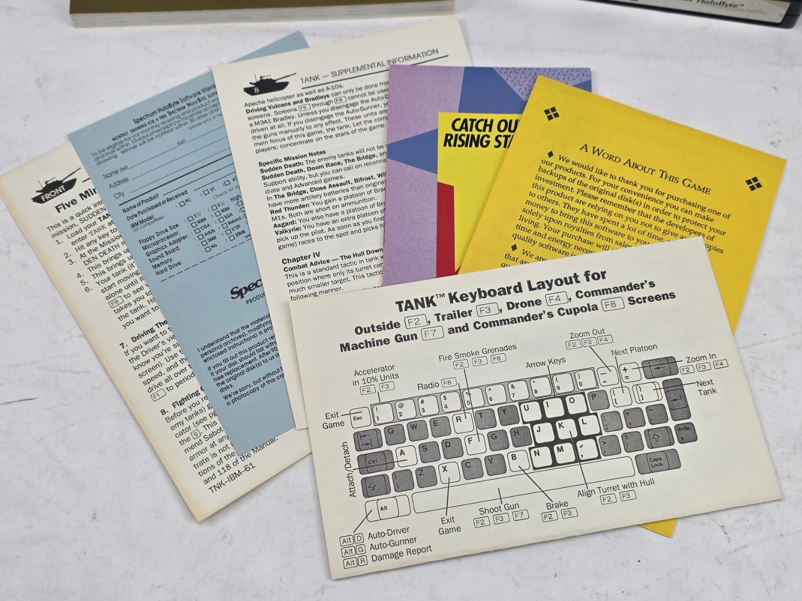 Tank BIG BOX (PC 3.5″ Floppy) w/ Bonus WWII Tank VHS 1993 Spectrum HoloByte