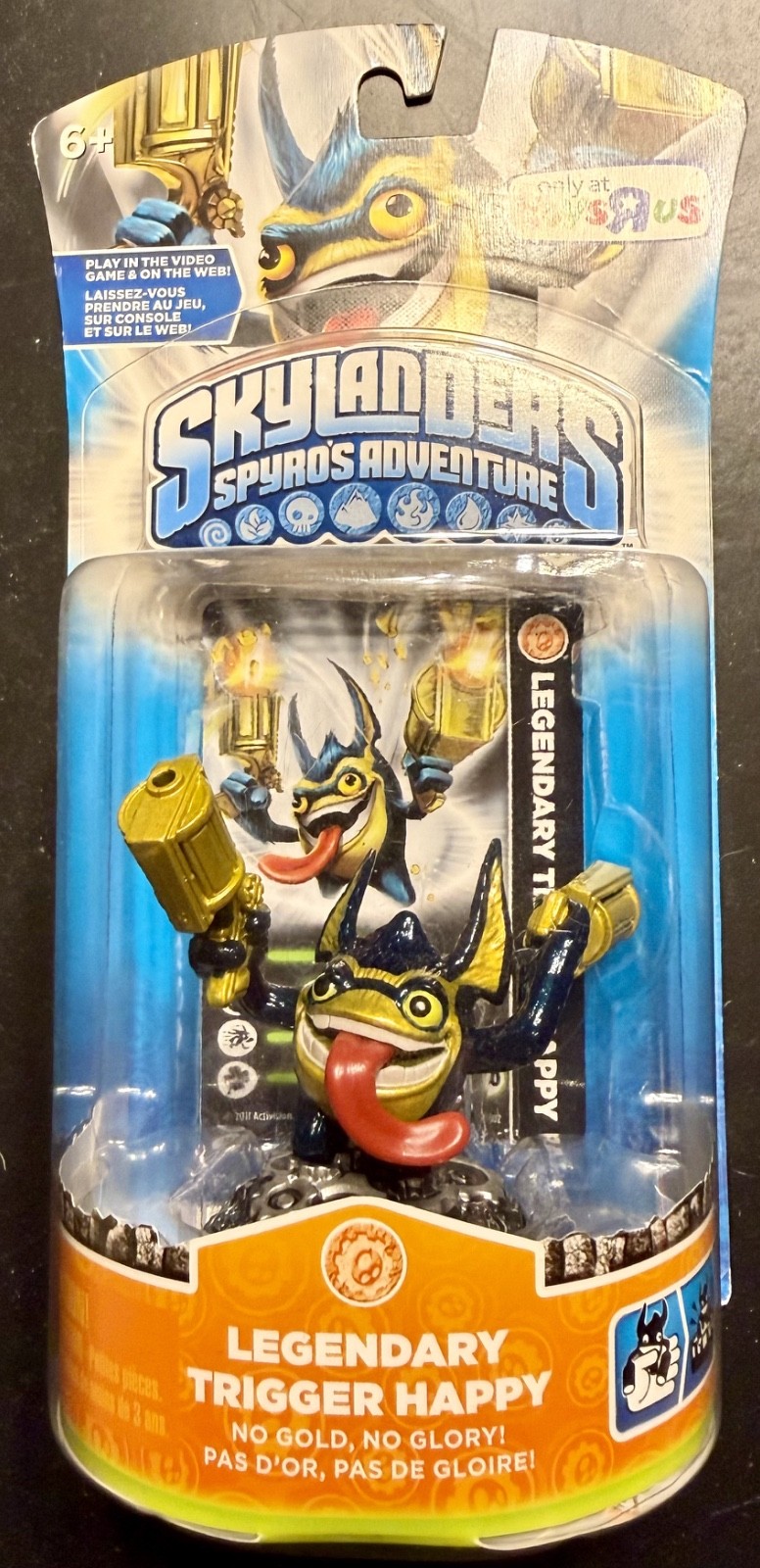 Skylanders Spyro’s Adventure LEGENDARY TRIGGER HAPPY Toys R Us Exclusive NOS