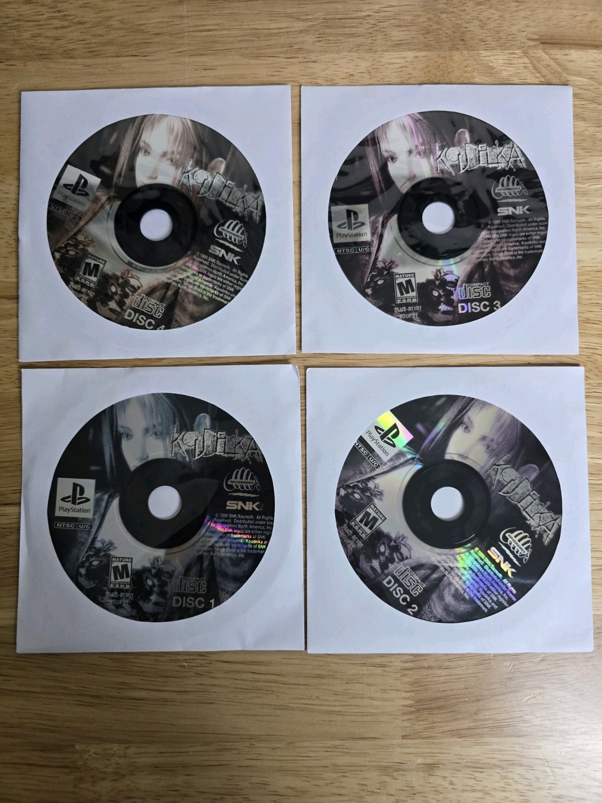 Sony PS1 Playstation Koudelka Disc Only 1, 2, 3, 4