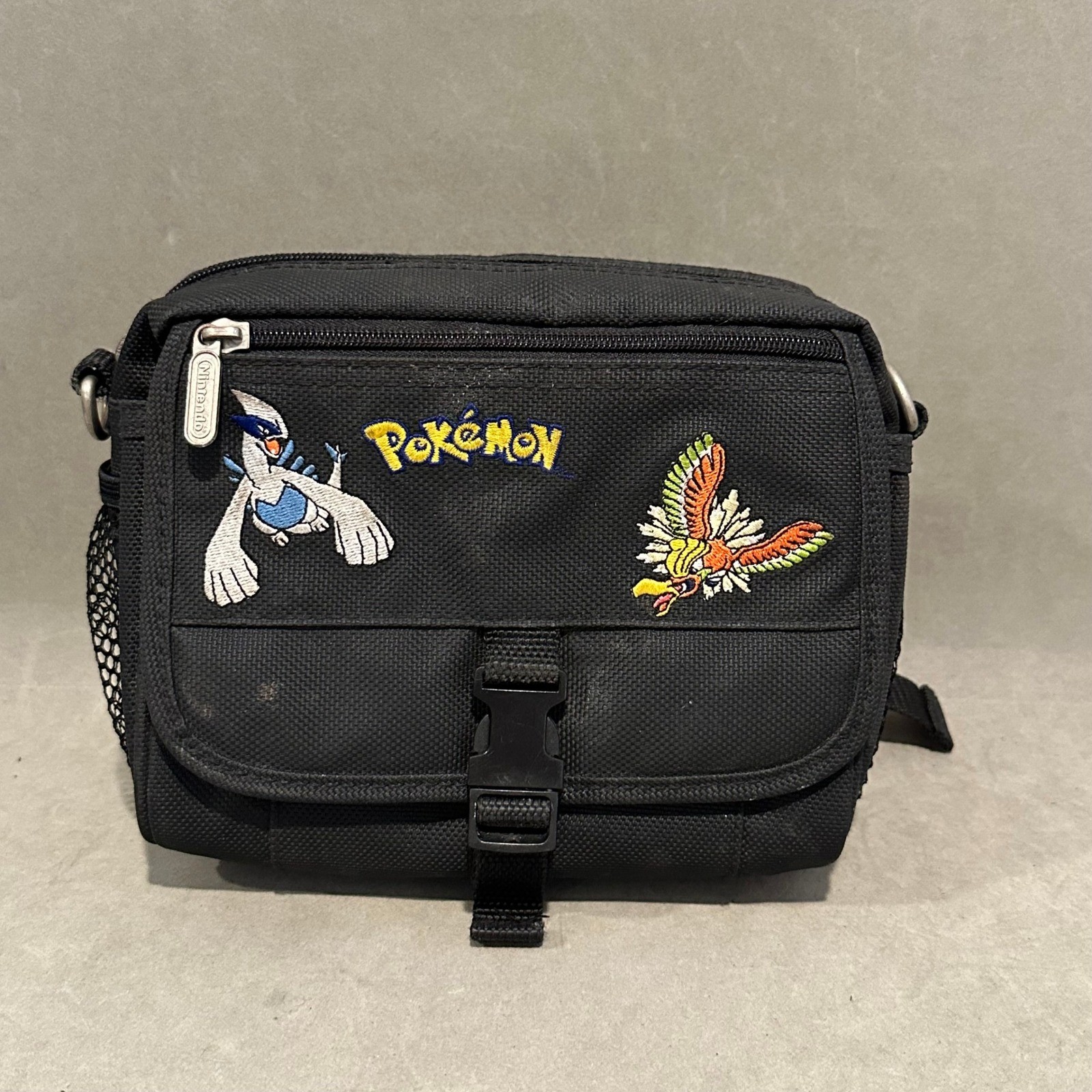 Vintage Nintendo Pokemon Lugia Ho-Oh Game Boy Color Bag Fanny Pack Black Canvas