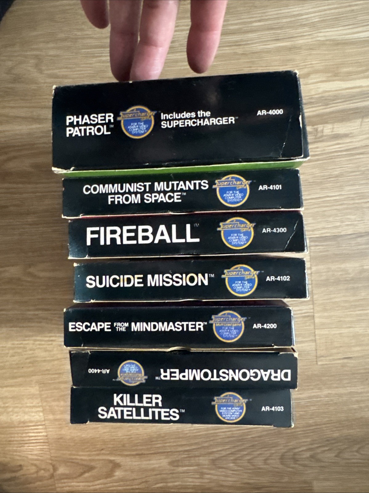 supercharger game lot 1 – 7 arcadia atari Game lot set phaser patrol communist
