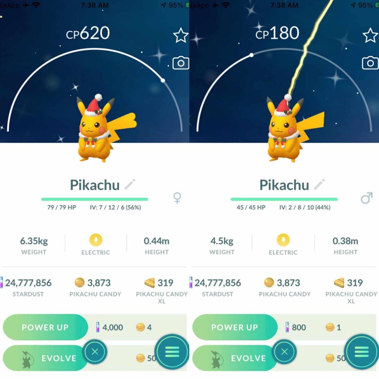 Pokemon shiny Pikachu Wearing Holiday Attire GO – TRA’DE – Read Description