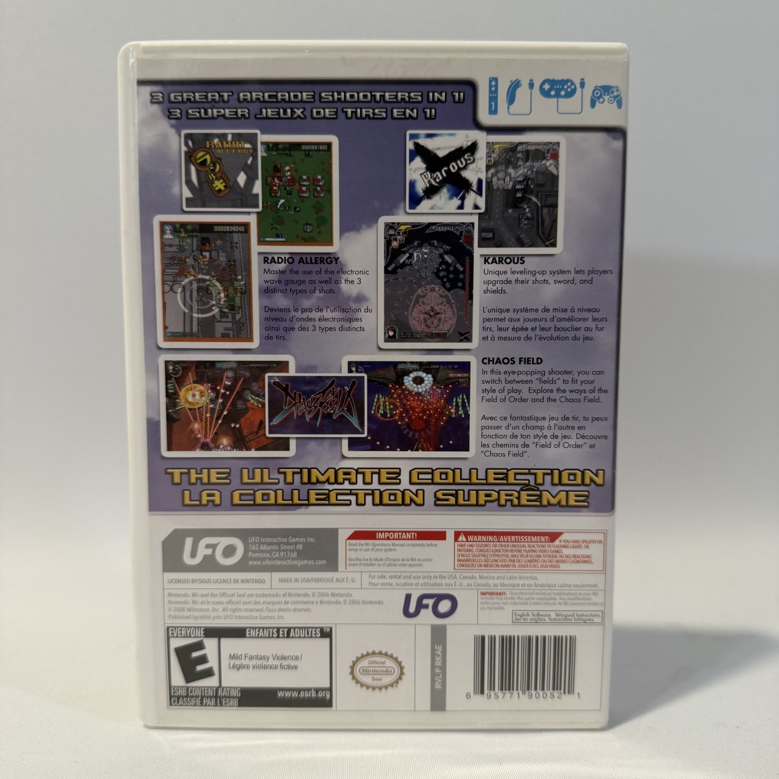 Ultimate Shooting Collection Wii Aksys Games Shoot Em Up Video Game No Manual