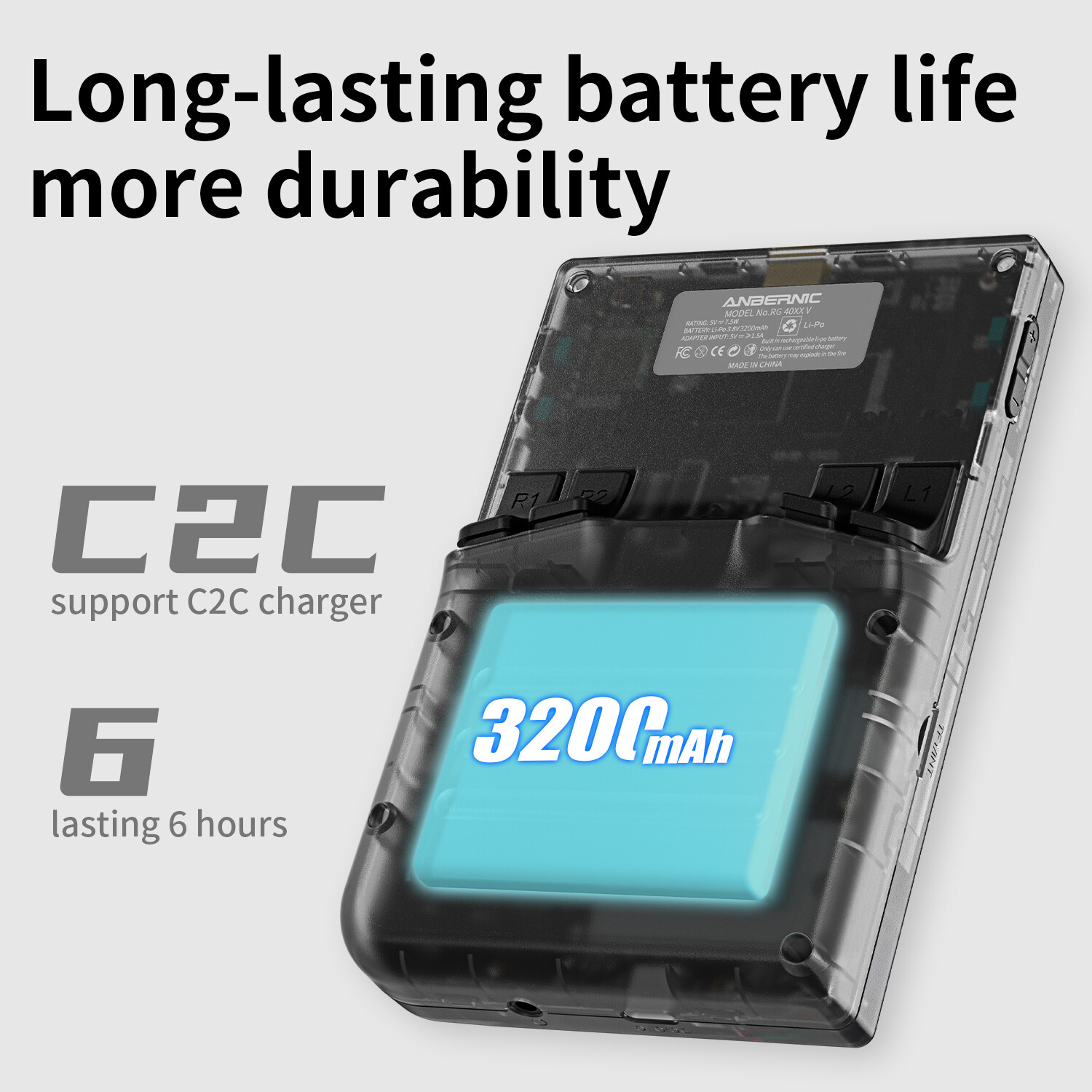 ANBERNIC RG 40XXV 4.0′ IPS handheld Game Console Linux 64-Bit 64G 5K+Games Gifts