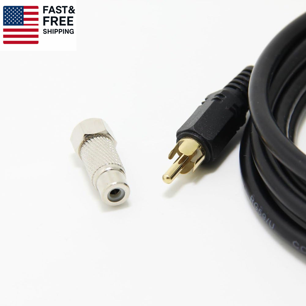 RCA Video Cable with RF TV Connector for Atari 2600 Jr 7800 Colecovision 6Ft