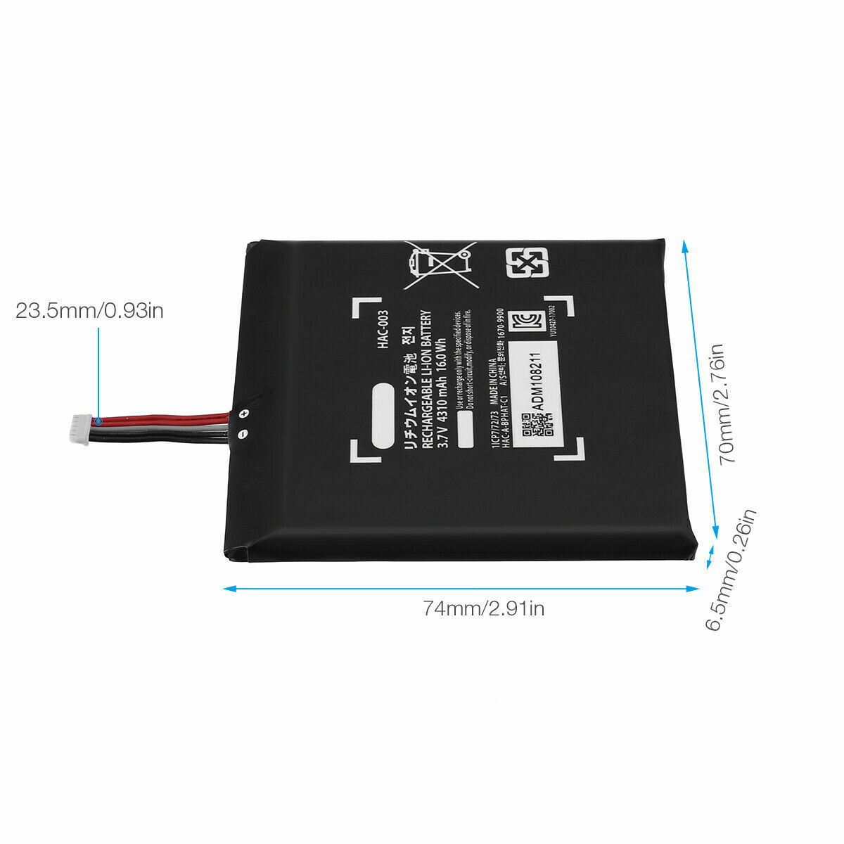 New 4310mAh HAC-003 Replacement Battery for Nintendo Switch Console With Tools