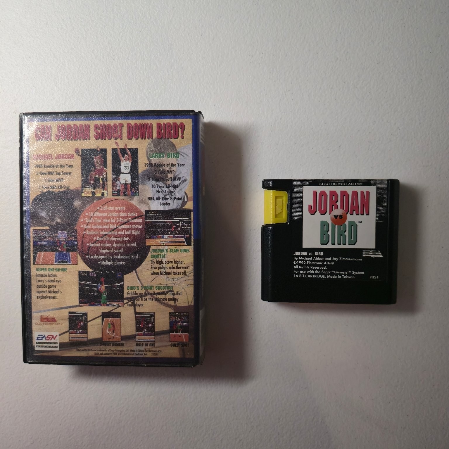 Jordan vs Bird Sega Genesis Video Game Multiplayer Basketball