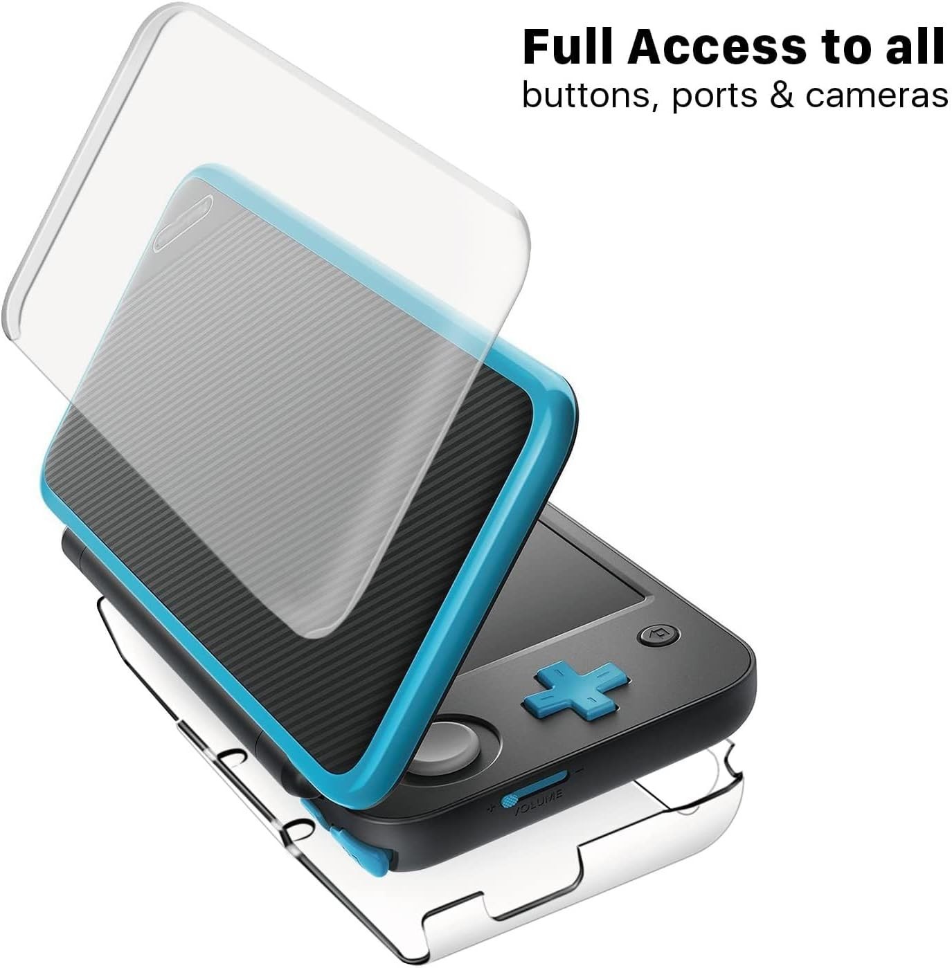 Crystal Transparent Hard Shell Case for New 2DS XL/LL – Ultra Clear Protection