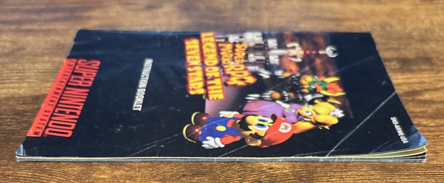 Super Mario RPG Legend of the Seven Stars Nintendo SNES Instruction Manual Only