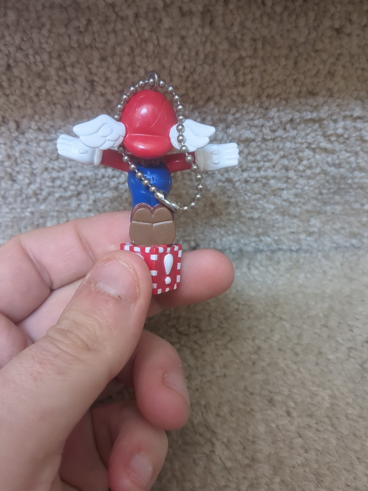SUPER MARIO 64 Flying Mario Pencil Topper Figure Keychain Rare N64 Japan Prize