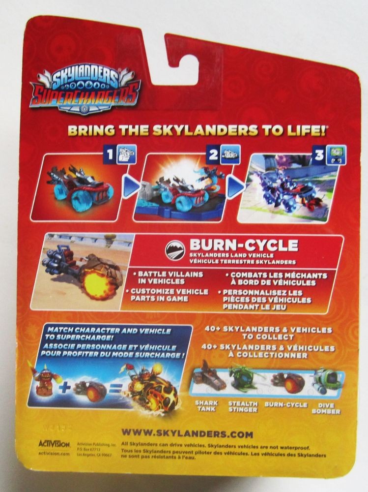 Skylanders BURN CYCLE Vehicle SuperChargers Figure Video Game Character Pack NEW