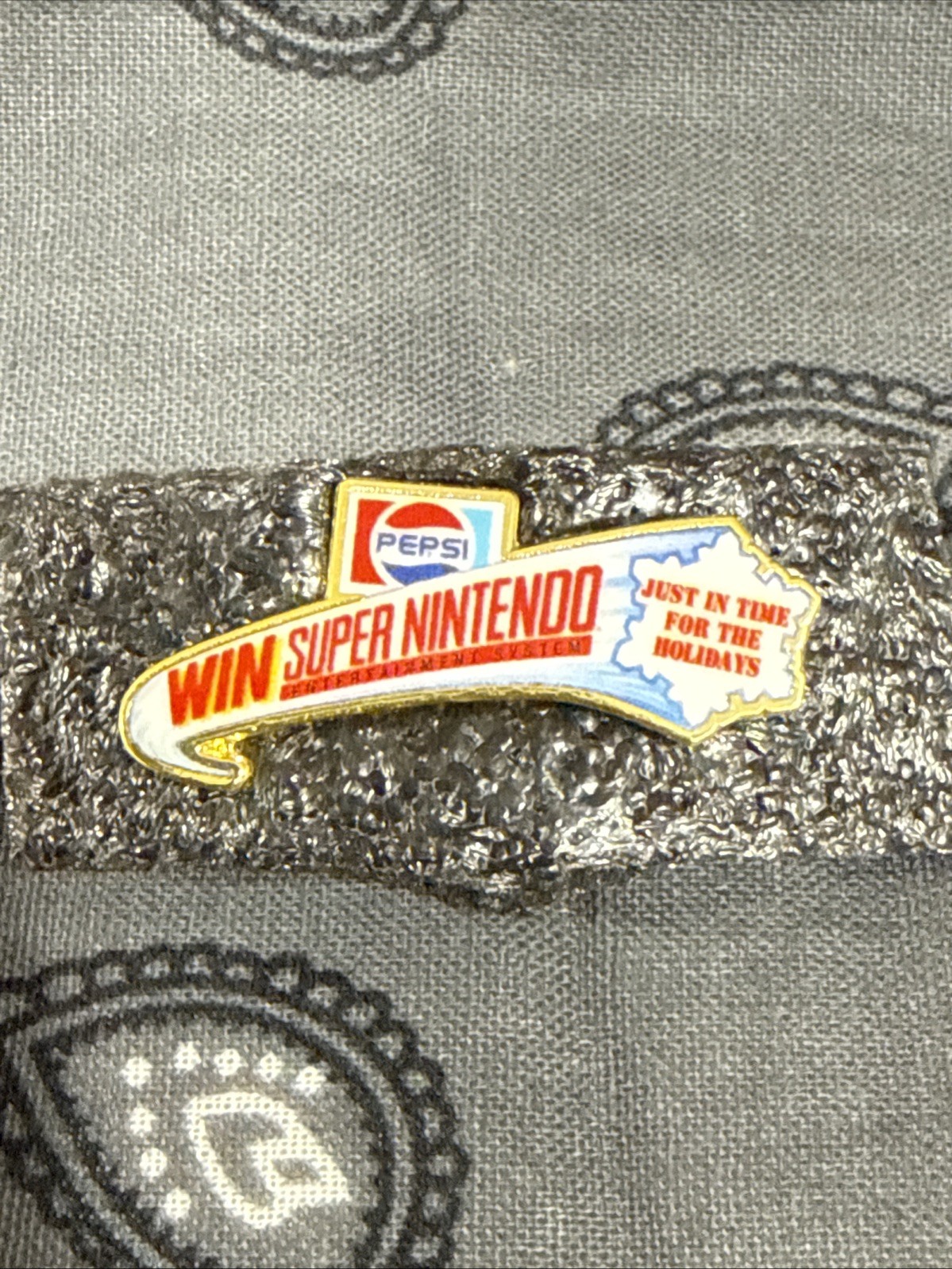 Vintage 1980’s 1990’s Nintendo Pepsi Win Super Nintendo Employee Pin NOS