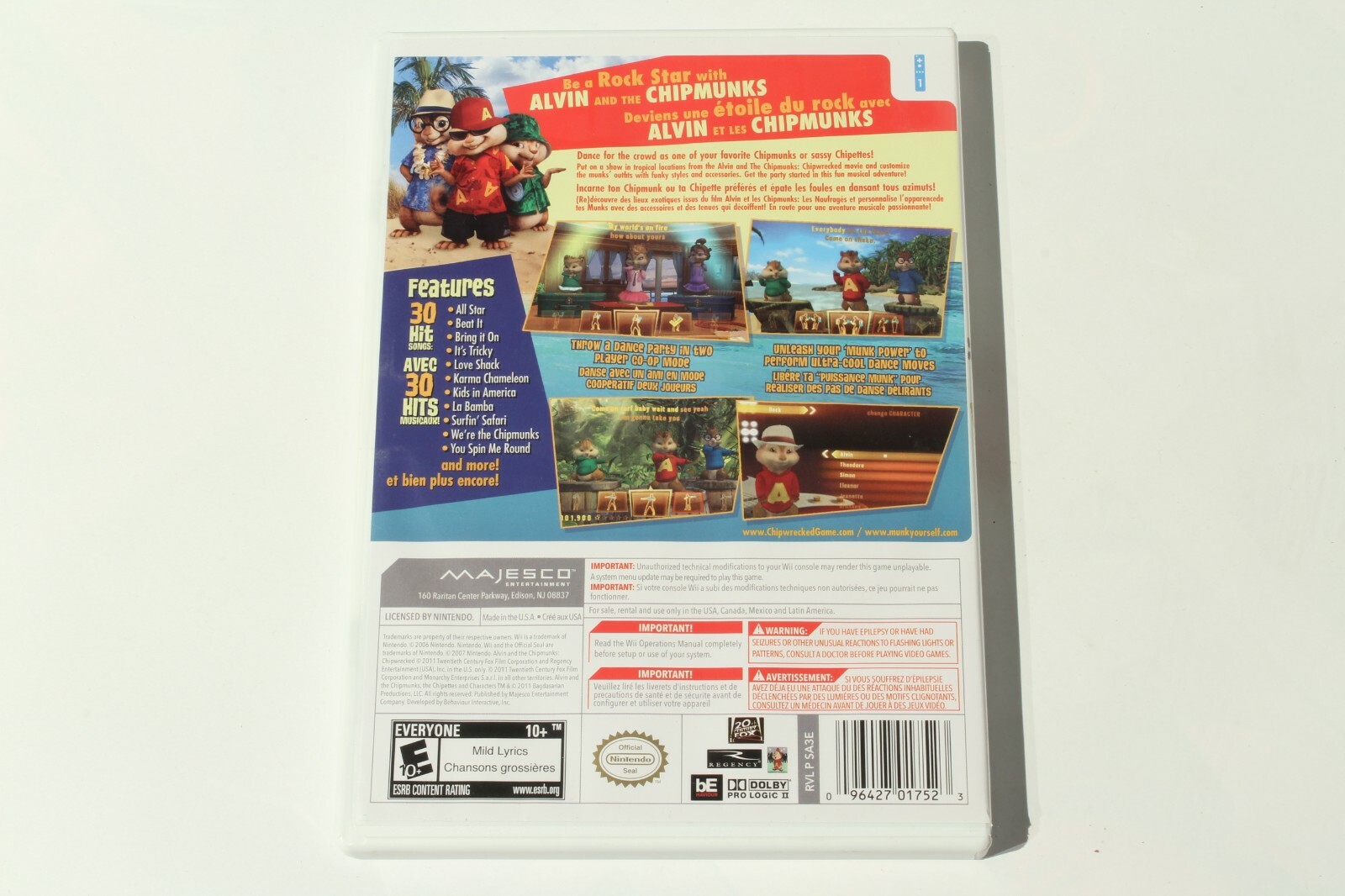 Alvin and the Chipmunks: Chipwrecked (Nintendo Wii) Complete with Manual Tested