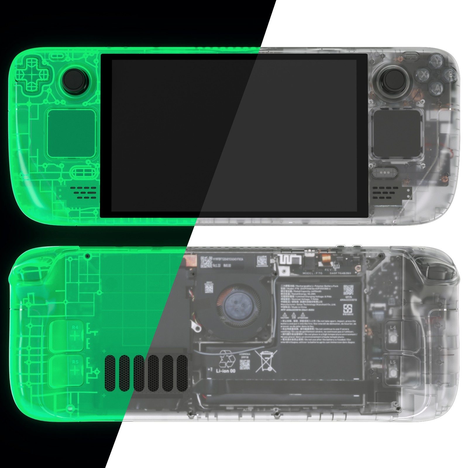 eXtremerate Full Set Housing Shell Case w/ Buttons for Steam Deck OLED Console