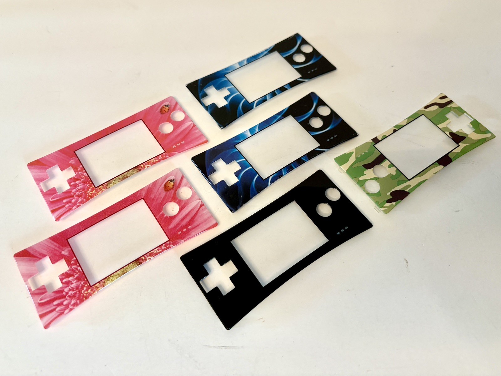 Game Boy Micro Faceplate Lot – OEM Famicom + Several Other Styles