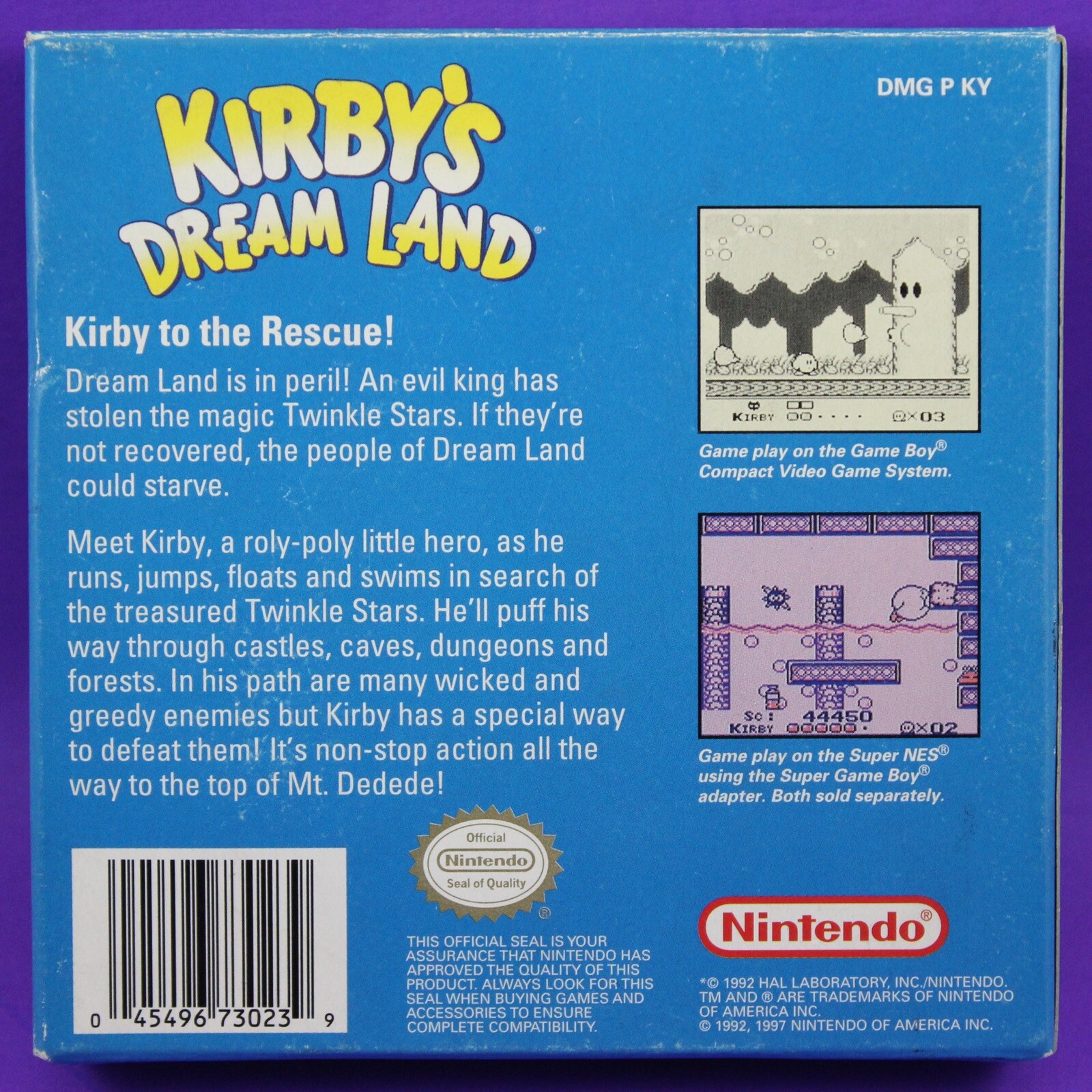 Kirby’s Dream Land Nintendo Game Boy Players Choice Complete CIB W/ Protector