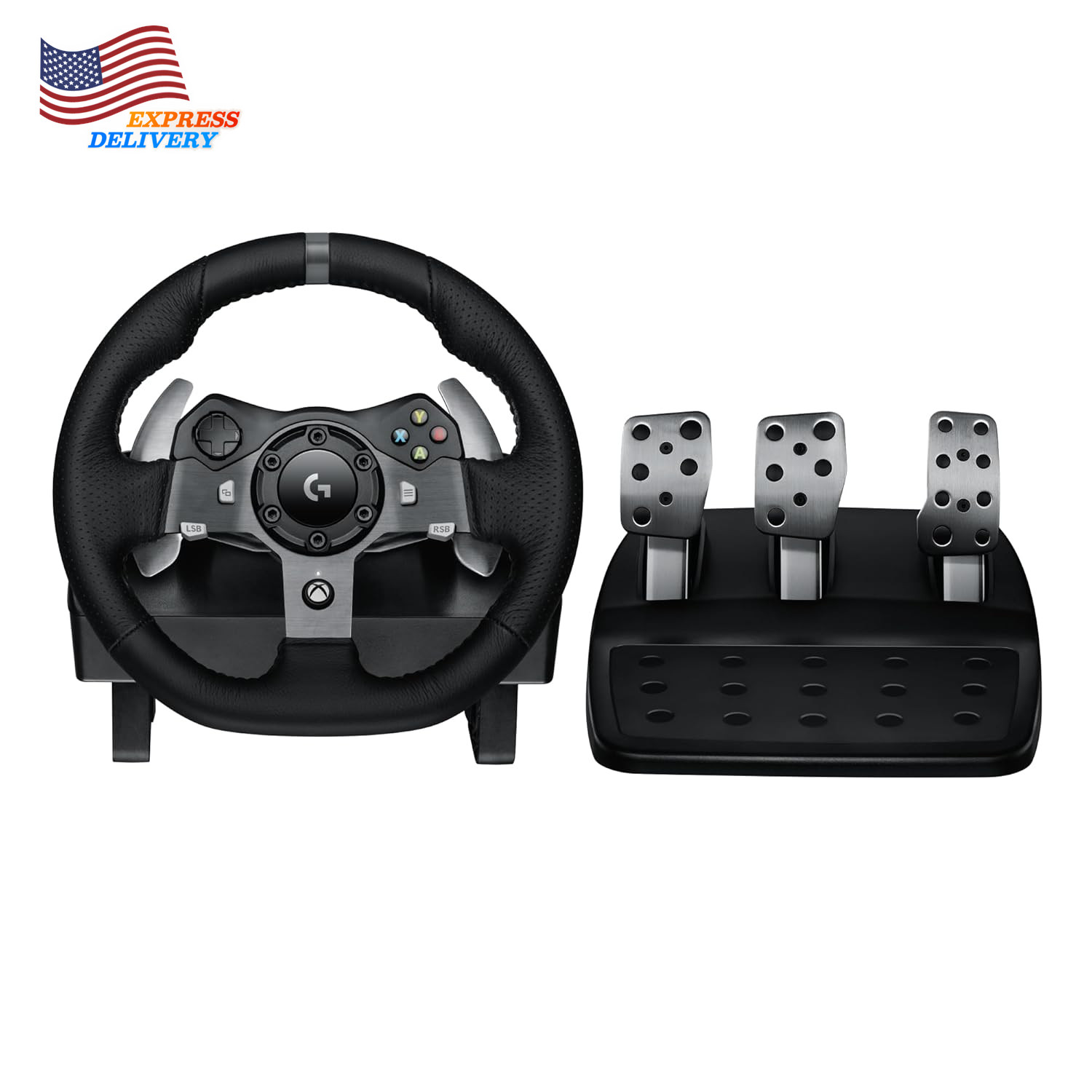 920 Driving Force Racing Wheel and Floor Pedals Real Force Feedback
