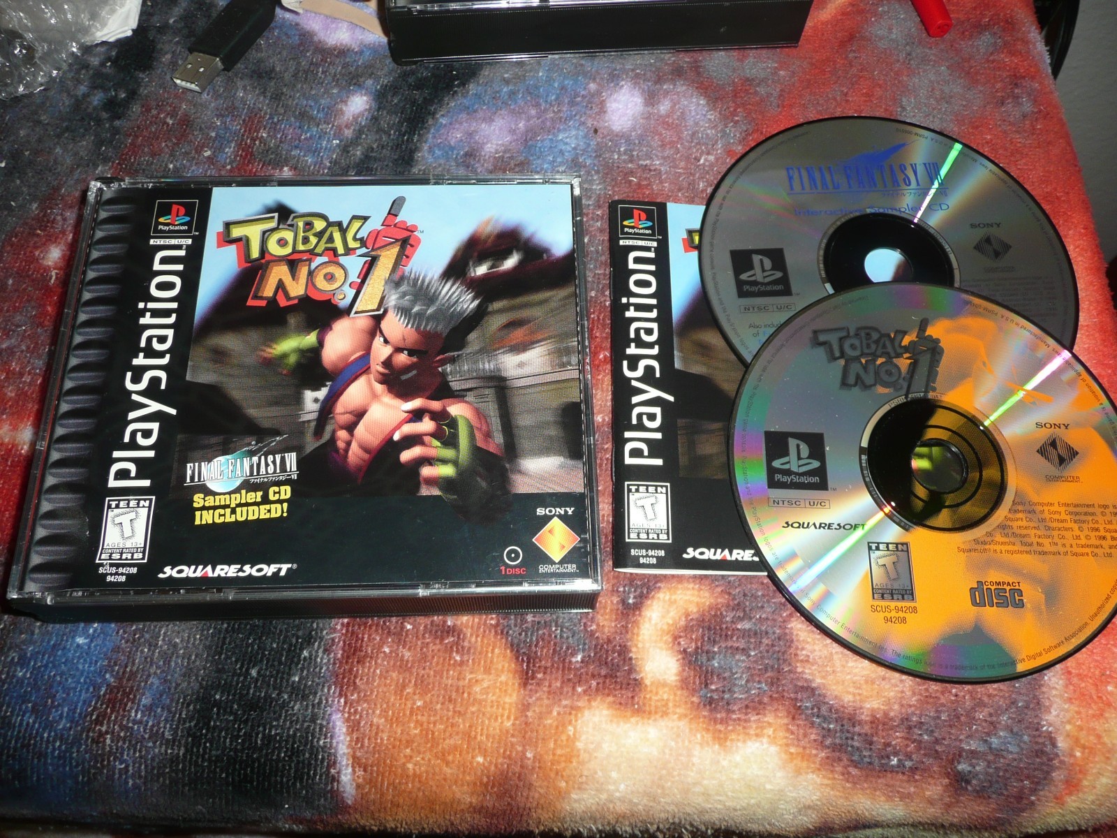 Tobal No. 1 Sony PlayStation 1 PS1 CIB With Final Fantasy 7 Sampler CD