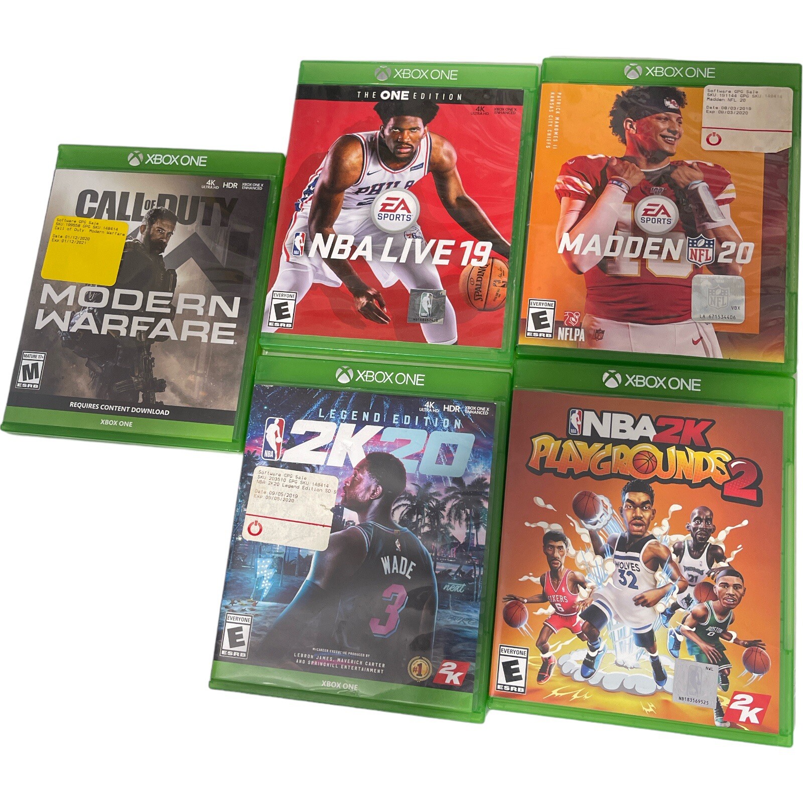 Microsoft Xbox One Console Model 1540 Pwr Cord 2 Controller Cables Game Bundle
