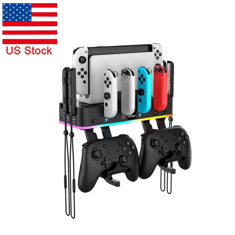 For Switch / Switch OLED Game Console Charger Charging Dock Wall Mount Holder US