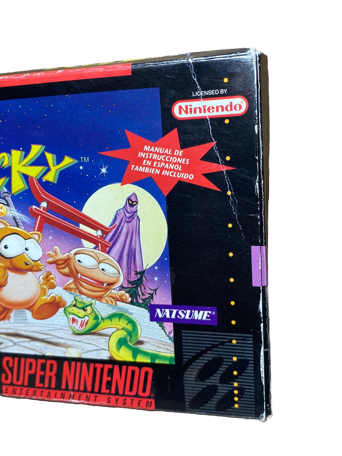 Pocky & Rocky Super Nintendo SNES Natsume Box With Insert ONLY