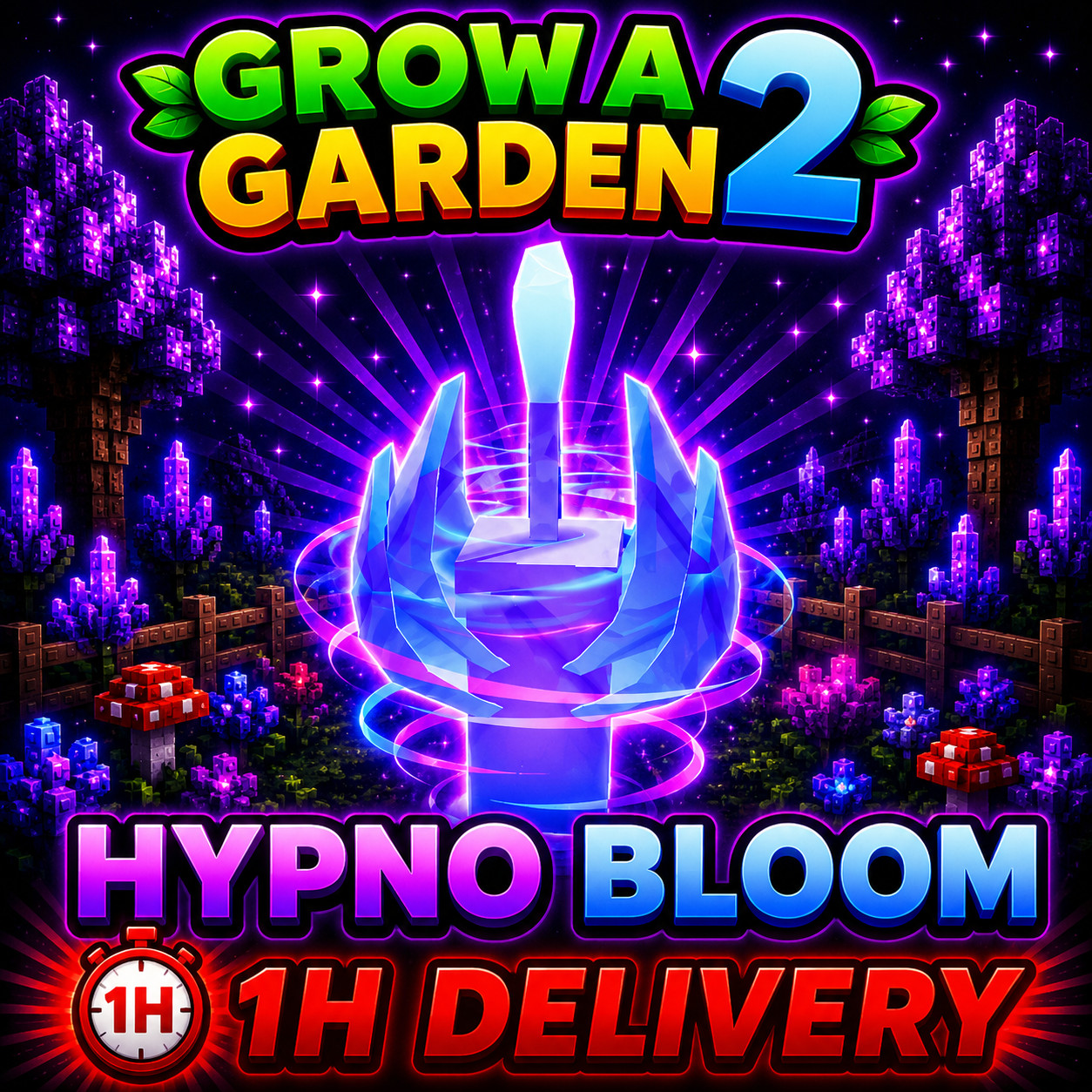 🪴Grow a Garden 2🪴 | 🌶️ HYPNO BLOOM SEED🌶️ | 🔴1 HOUR DELIVERY🔴