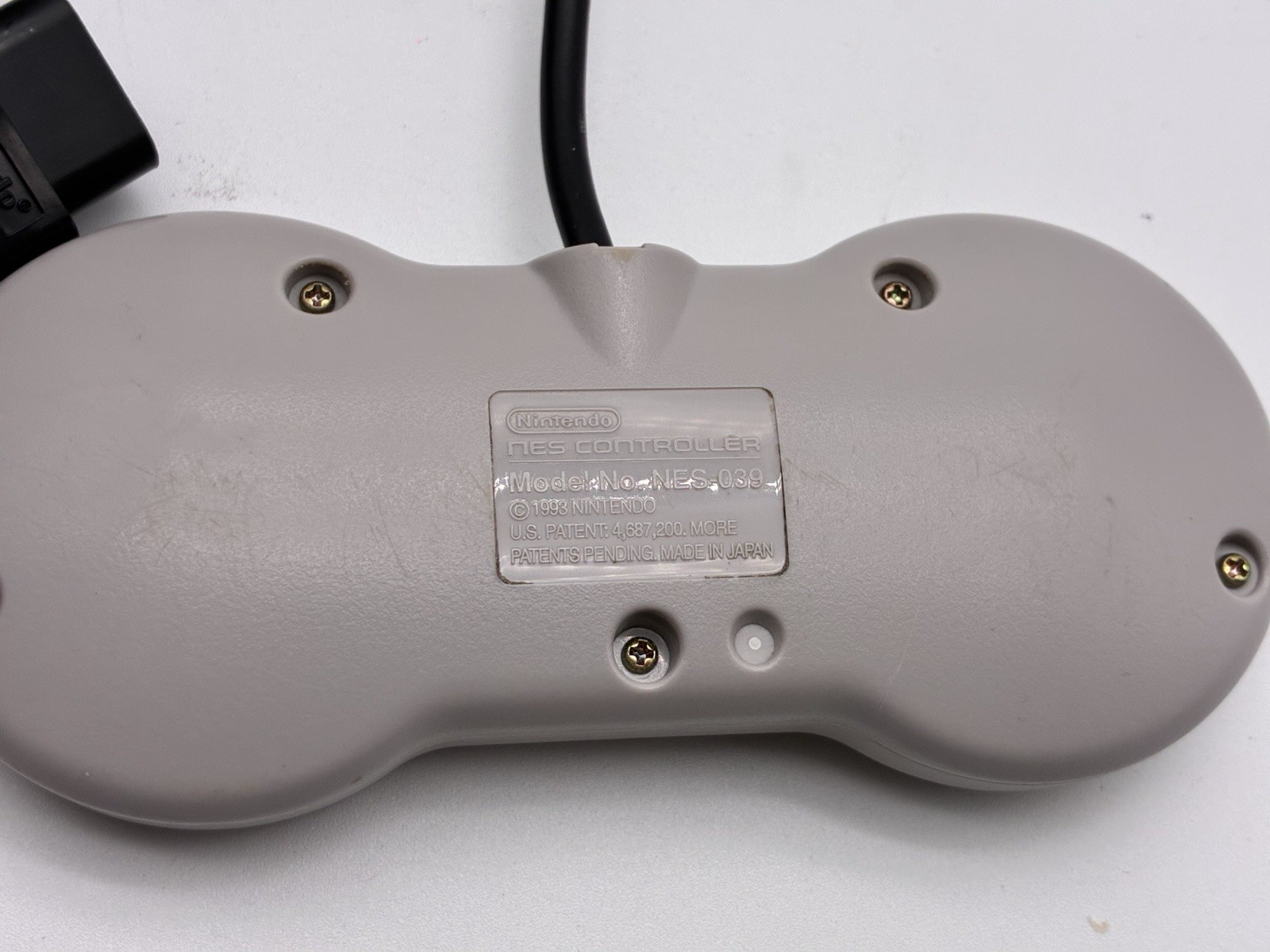 OEM Nintendo NES Dogbone Controller NES-039 Gray Red Top Loader Untested