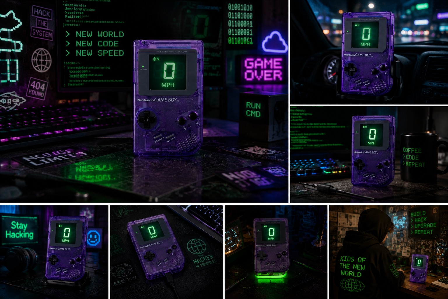 Custom Game Boy Speedometer – GPS-Tracked, USB-Powered | JDM TUNER MUST HAVE |