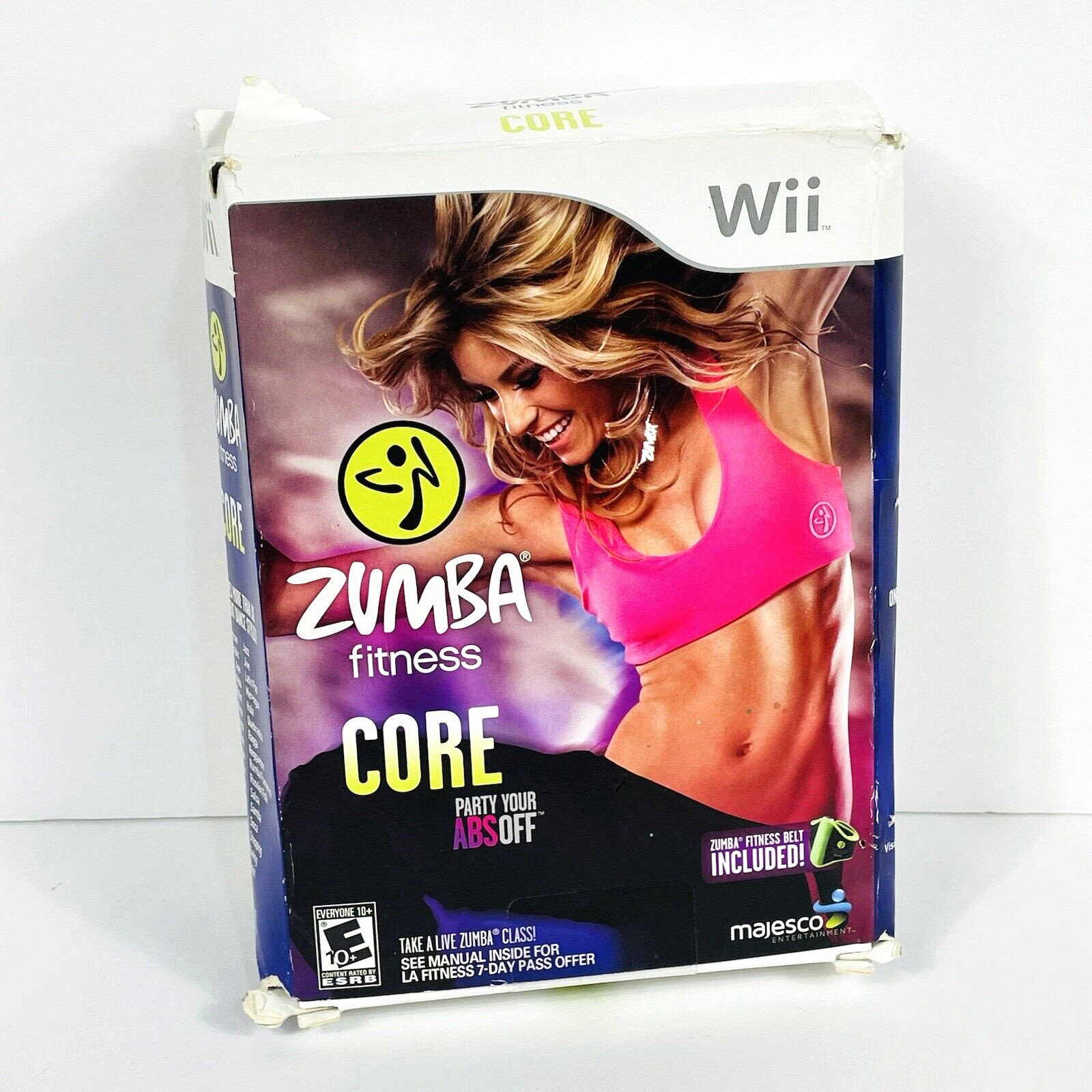 Nintendo Wii Zumba Fitness Core Box Set with game and One Zumba Fitness Belt