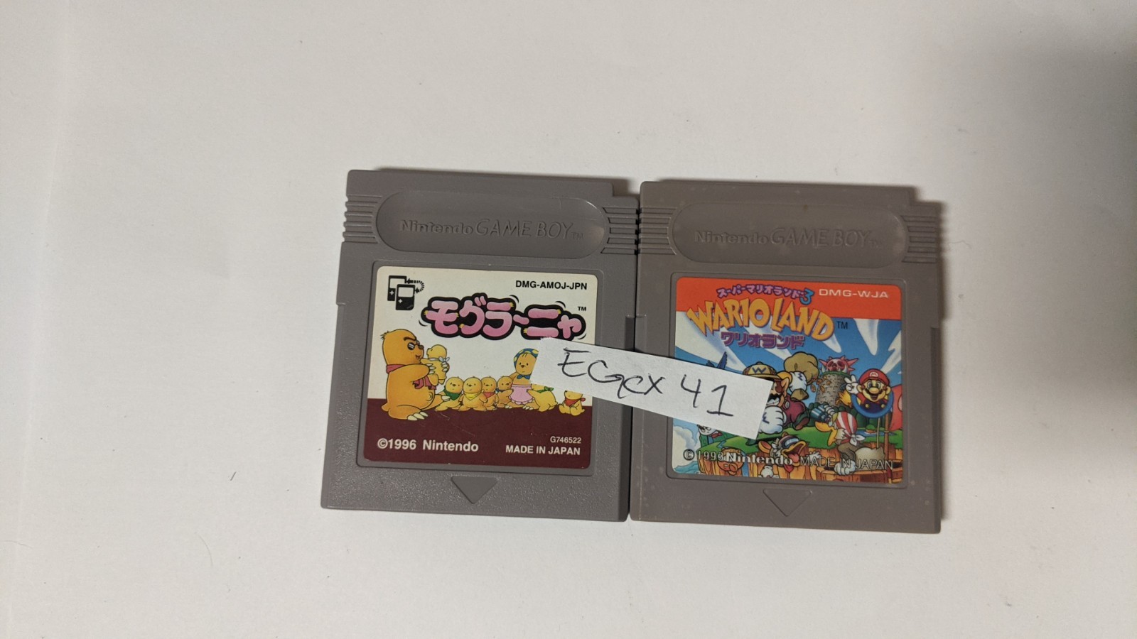 Nintendo Game Boy Japanese Lot of 2 – Mogura Nya & Warioland – EGcx41