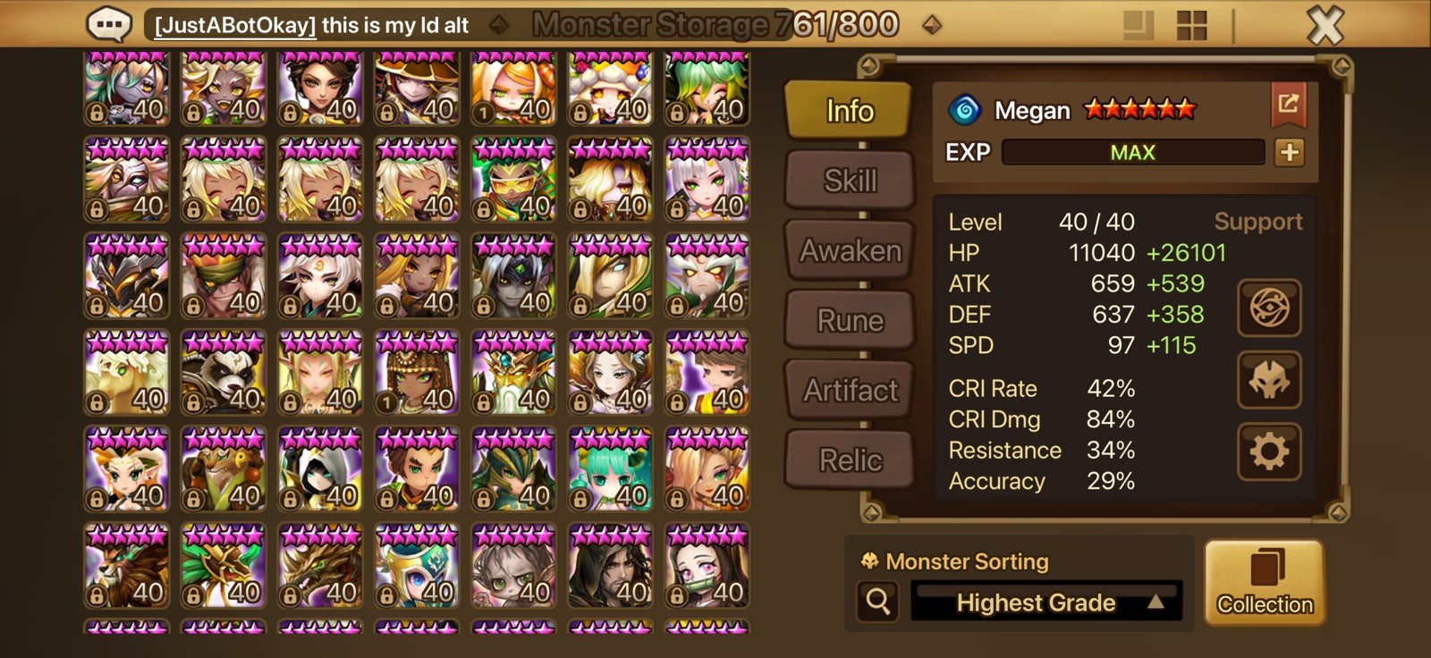 Summoners war end game 9ld5 account 230 swift , 188 vio will 182