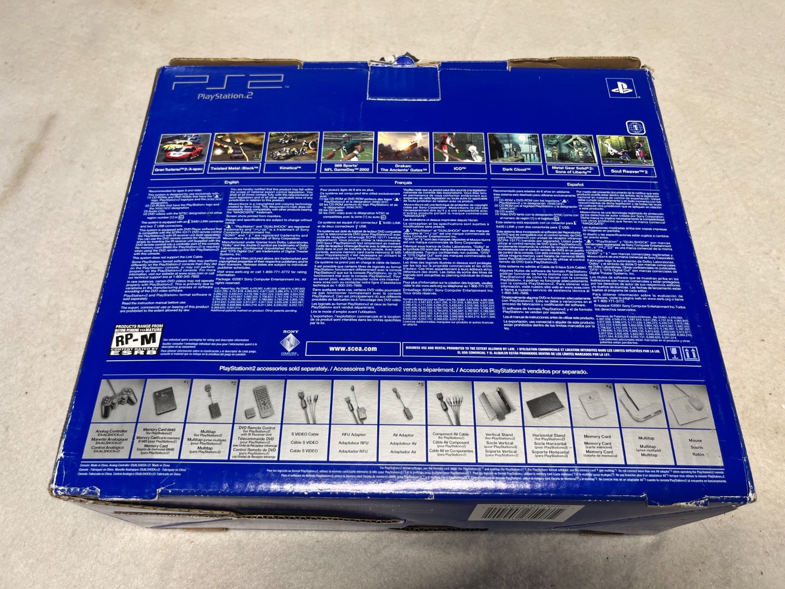 Barely Used Sony Playstation 2 PS2 Console System 39001 Complete in Original BOX