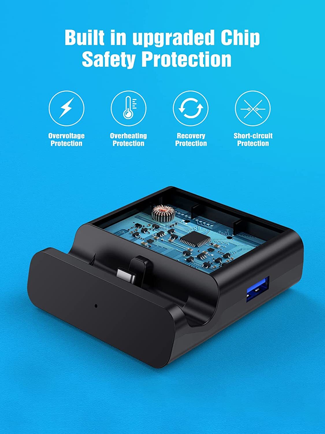 NEWDERY For Nintendo Switch Docking Station Stand Charging Dock 4K TV HDMI Adapt