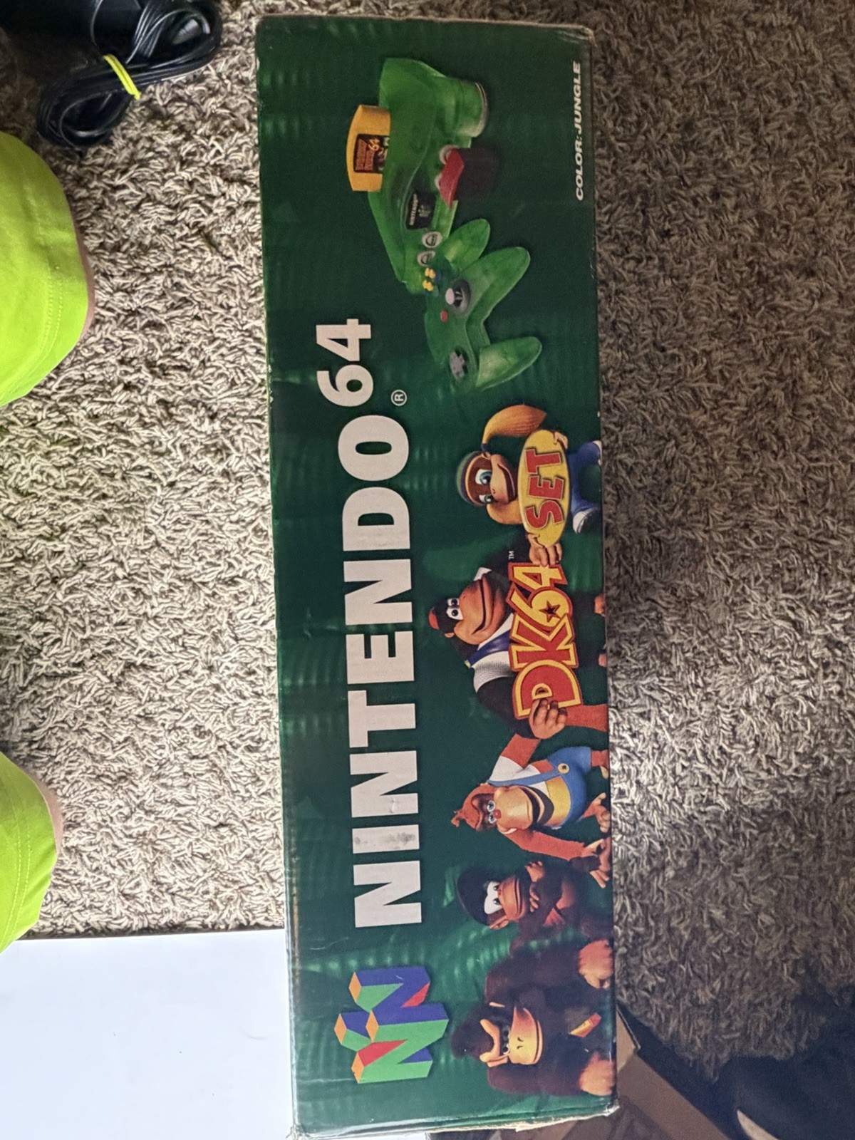 Nintendo Donkey Kong 64 Set Jungle Green Console W/Box SEE PICTURES Free Ship