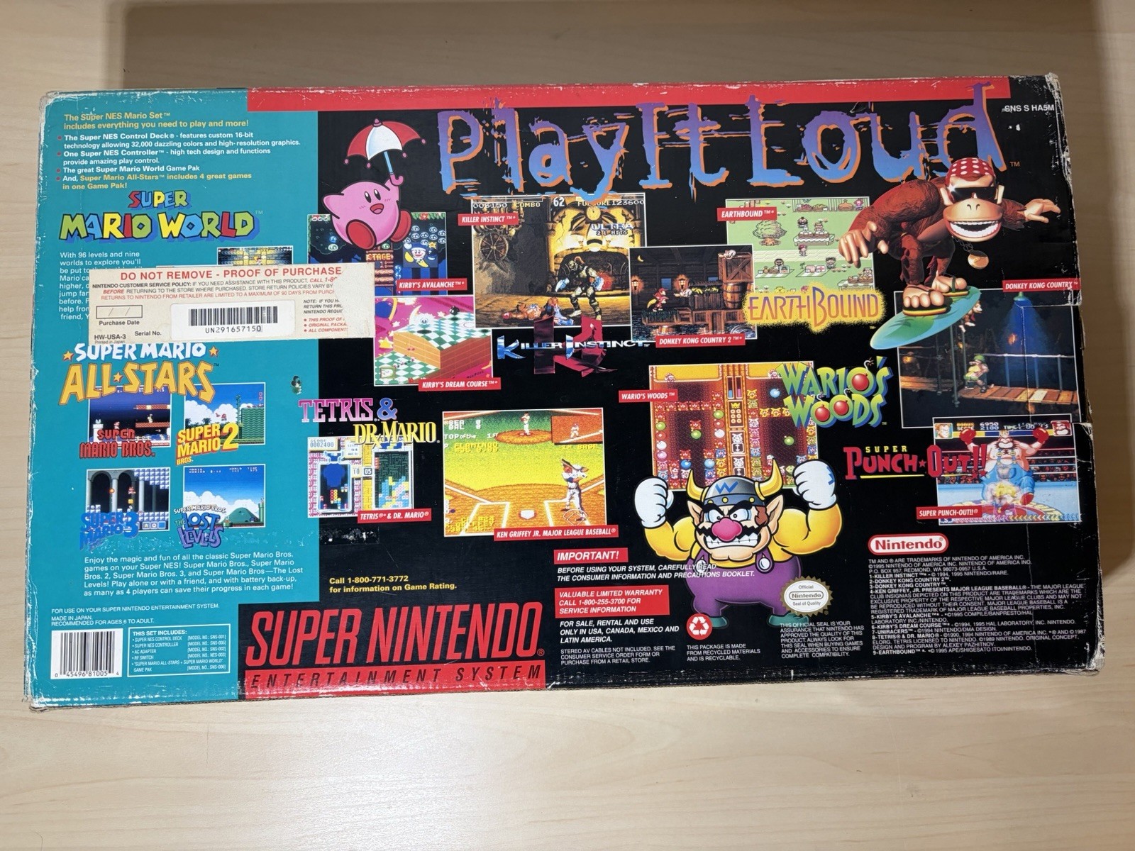 Super Nintendo SNES Console Super Mario All Stars – Complete – Mint Condition