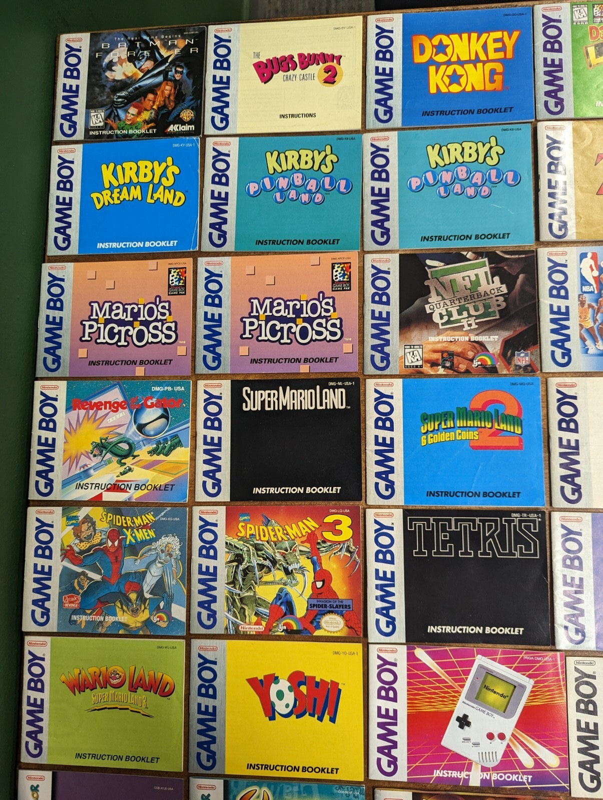 Lot of 50+ Game Boy & GBC Color Manuals, Popular Titles, Couple Dupes, Posters