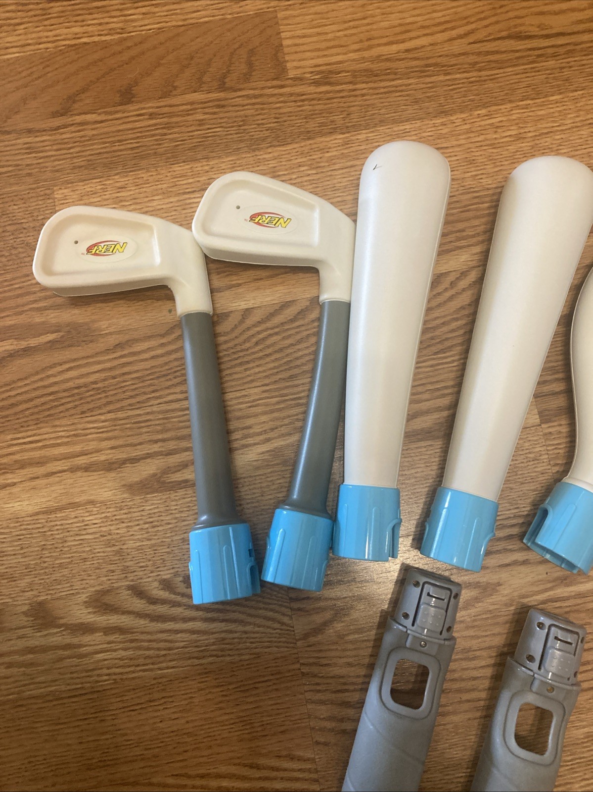 2 Sets Of Nerf Wii Sports Equipment, Golf, Tennis, Baseball