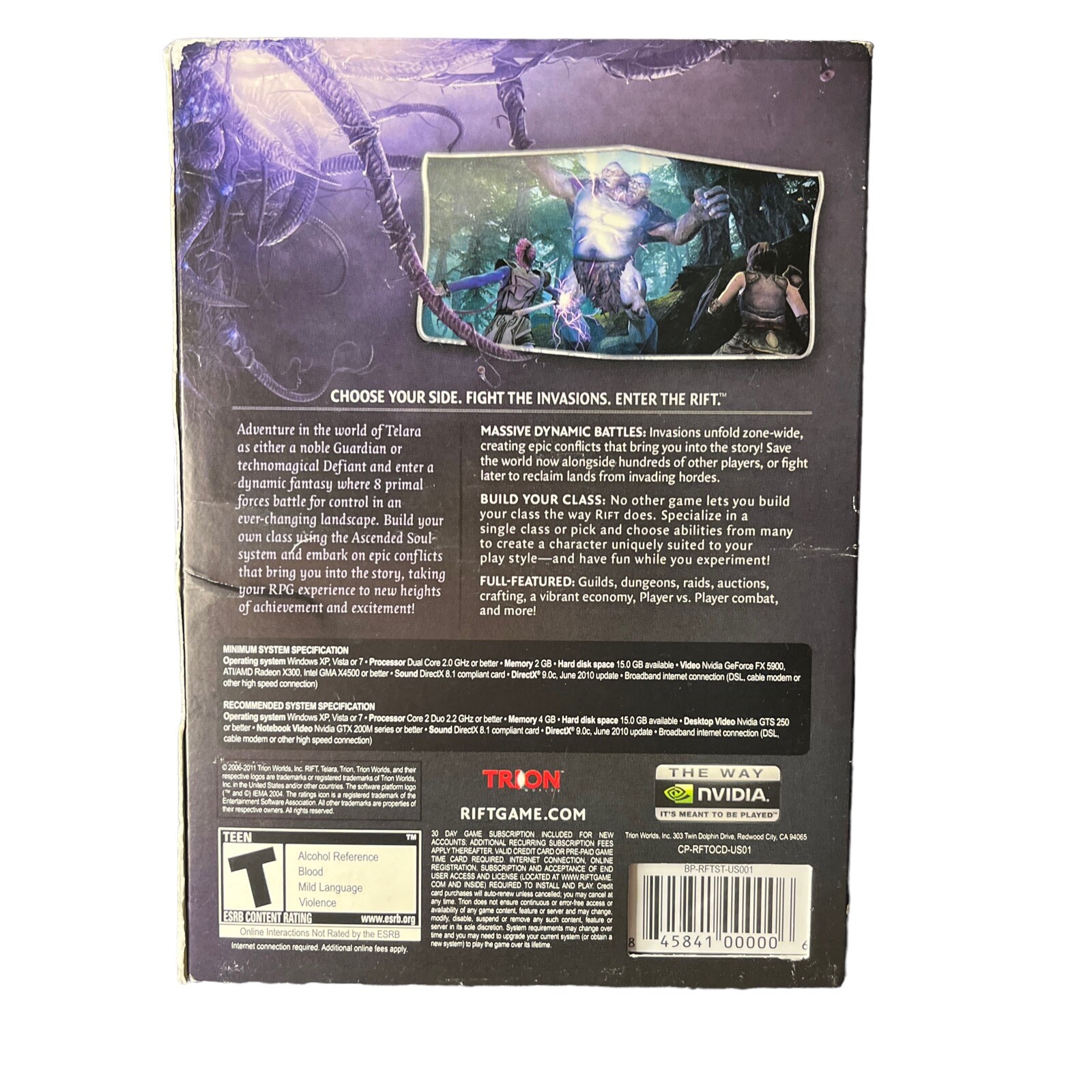 Rift | PC DVD-ROM | Video Game – Factory Sealed With Slipcase