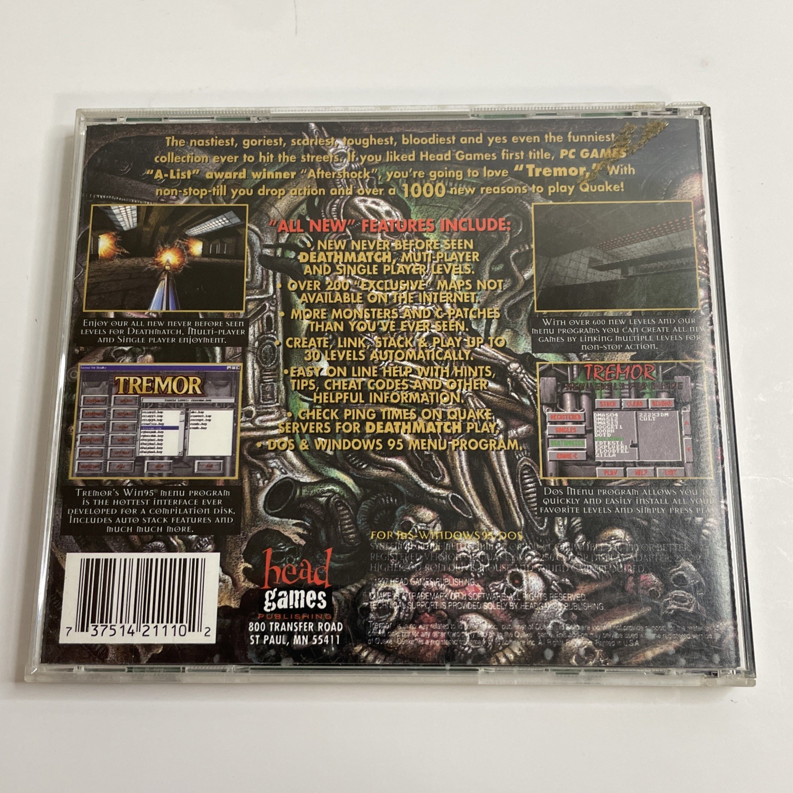 Quake II Bundle With Expansions – Tremor 1000 Levels, Maps, Patches – PC Game