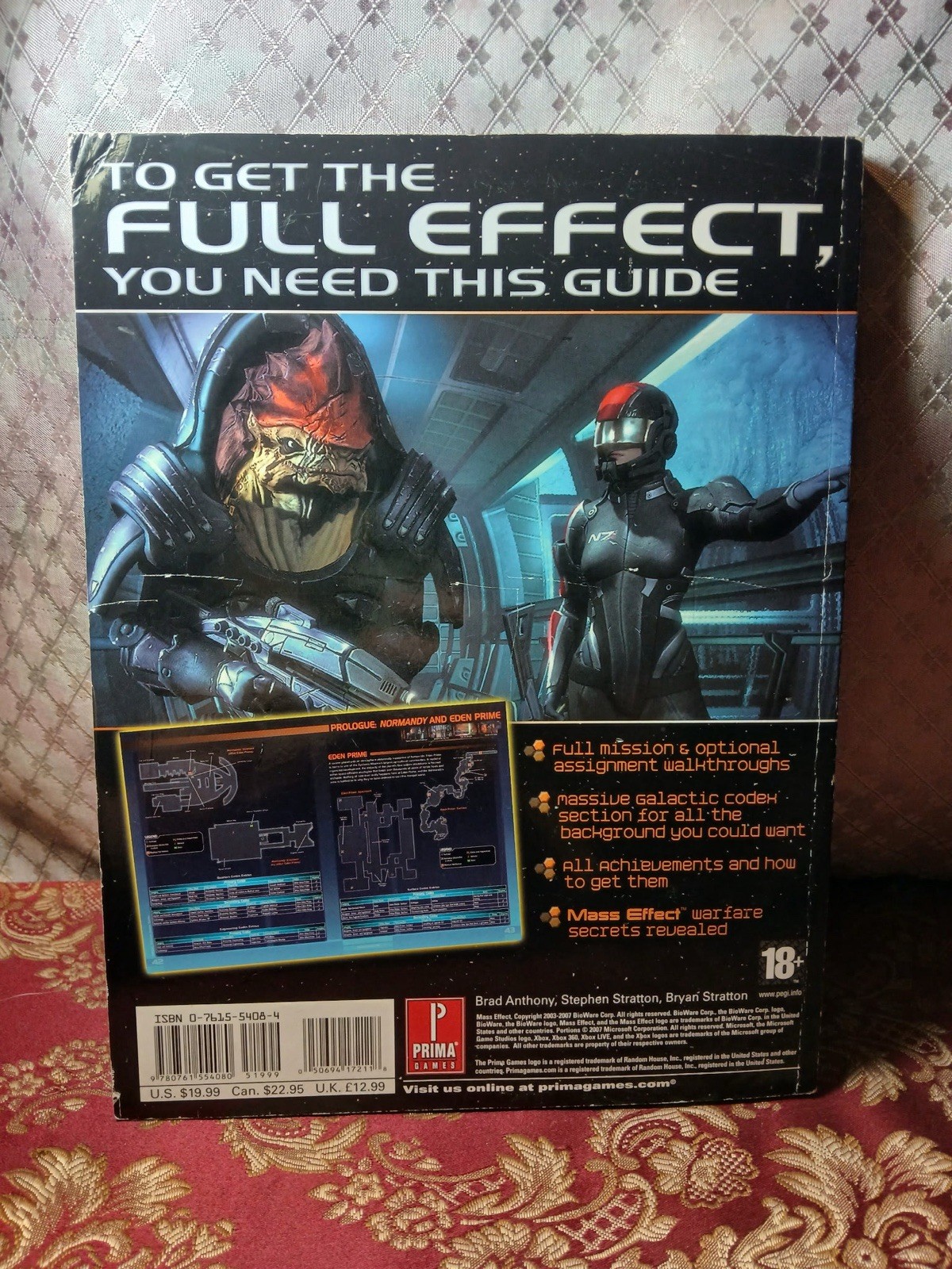 Lot of 2 Mass Effect 1 and 3 Game Strategy Guides Microsoft Xbox 360