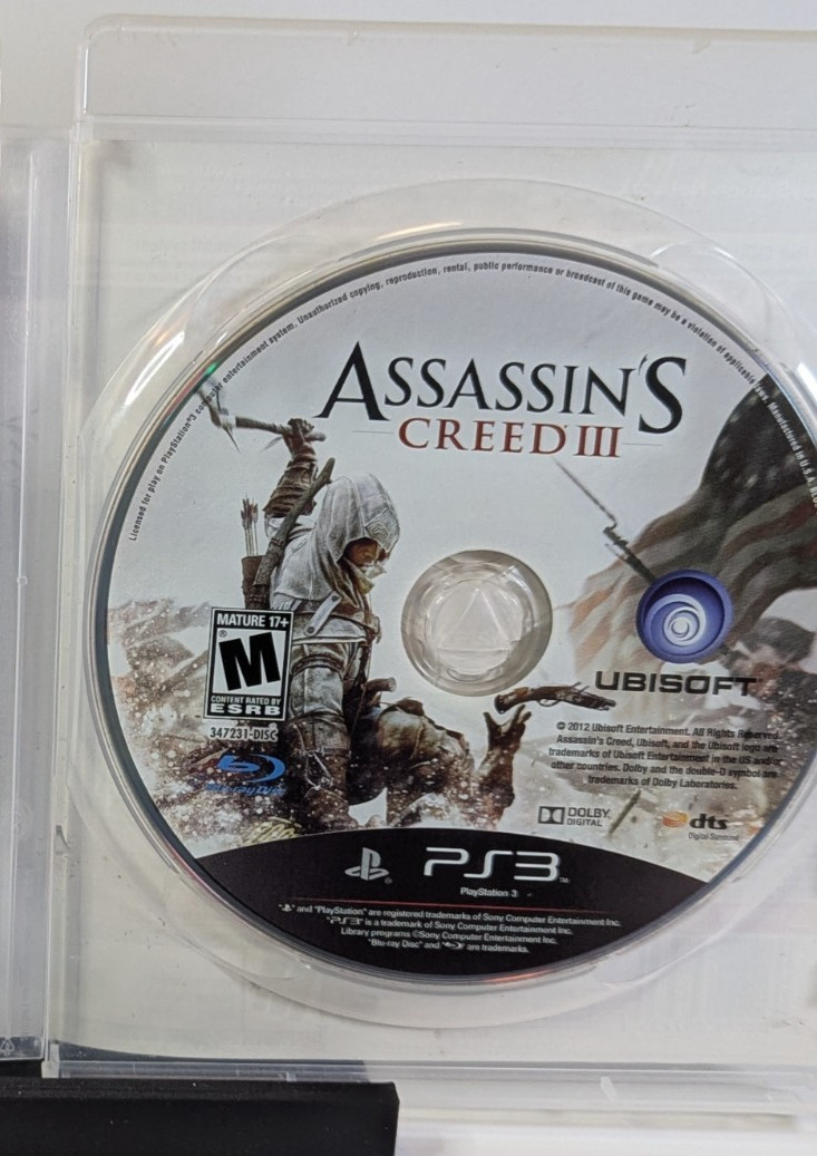 Assassin’s Creed III Not for Resale PS3 PlayStation 3 – Tested/Working