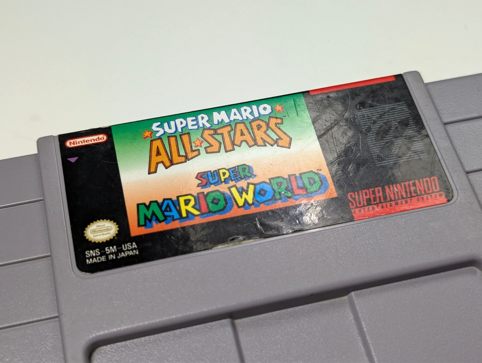 Super Mario All-Stars + Super Mario World Nintendo SNES with manual authentic
