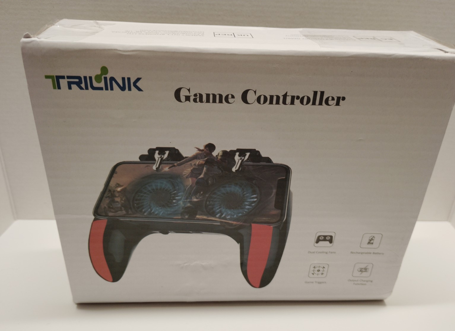 Mobile Game Controller with 4000mAh Power Bank Cooling Fan L1R1 Triggers