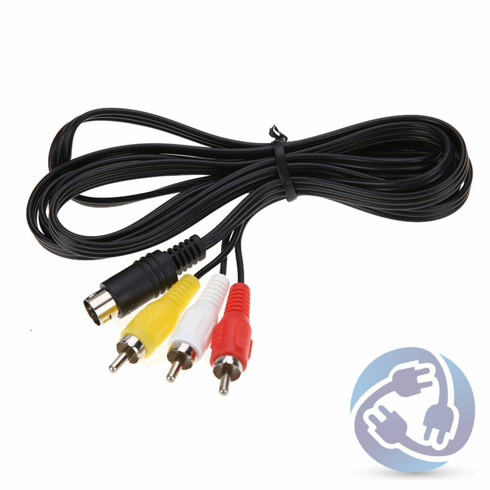 Lot 20x AV Audio Video RCA Composite Cable Cord Sega Genesis 2 3 A/V 9 Pin