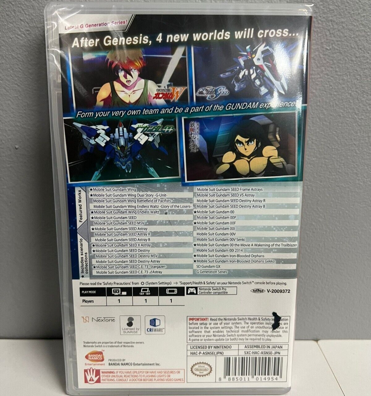 SD Gundam G Generation Crossrays Platinum Edition Switch Brand New Game (2019)